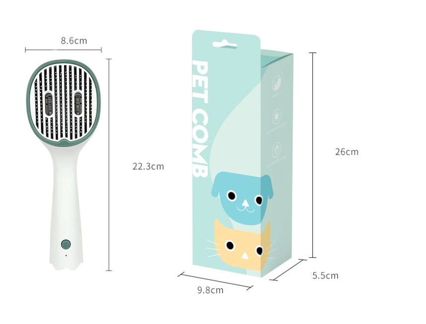 UV Sterilizing Pet Grooming Brush — multi-colour — MAHGOODBOI