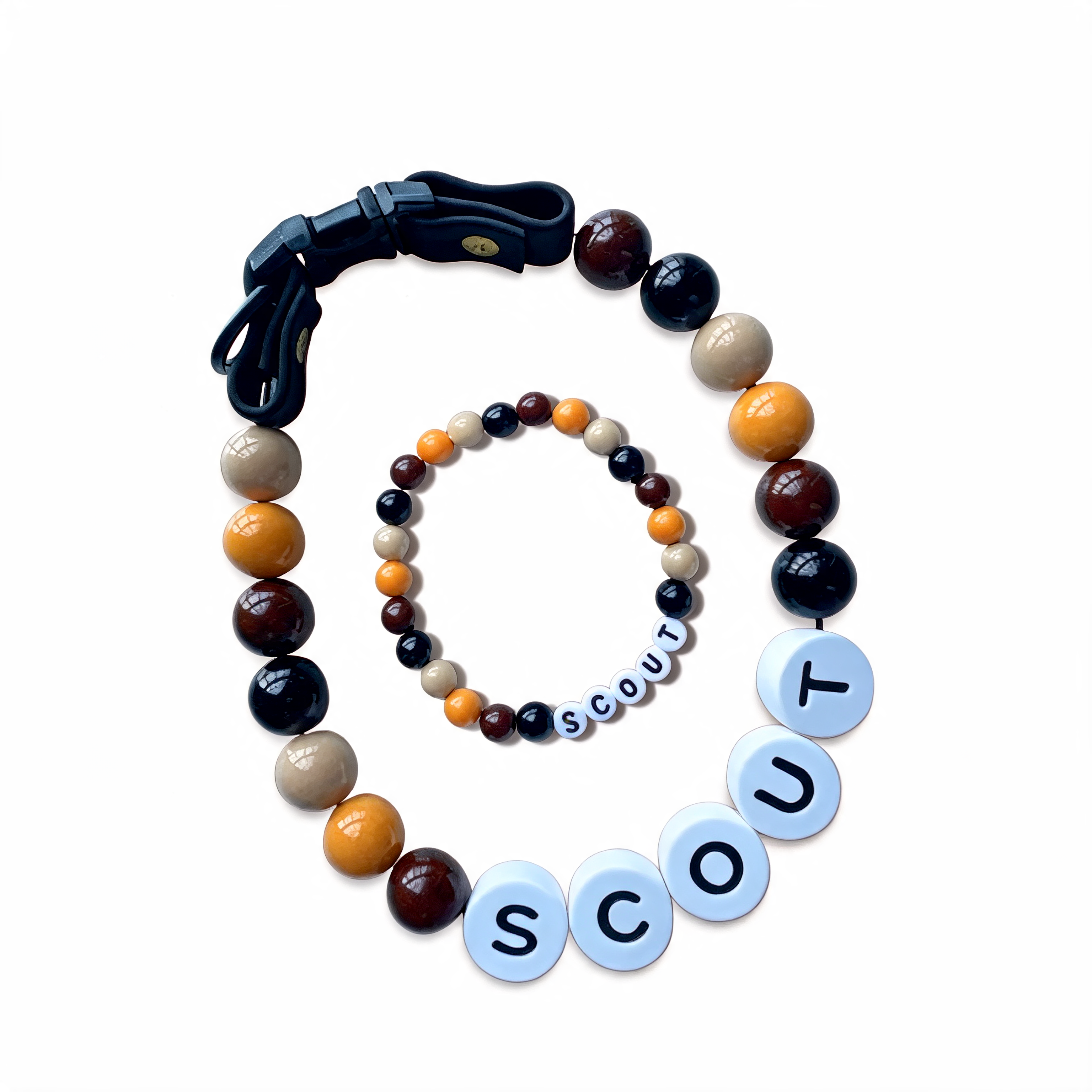 GlamourBead Custom Pearl Collar & Matching Bracelet — premium pet product from MAHGOODBOI