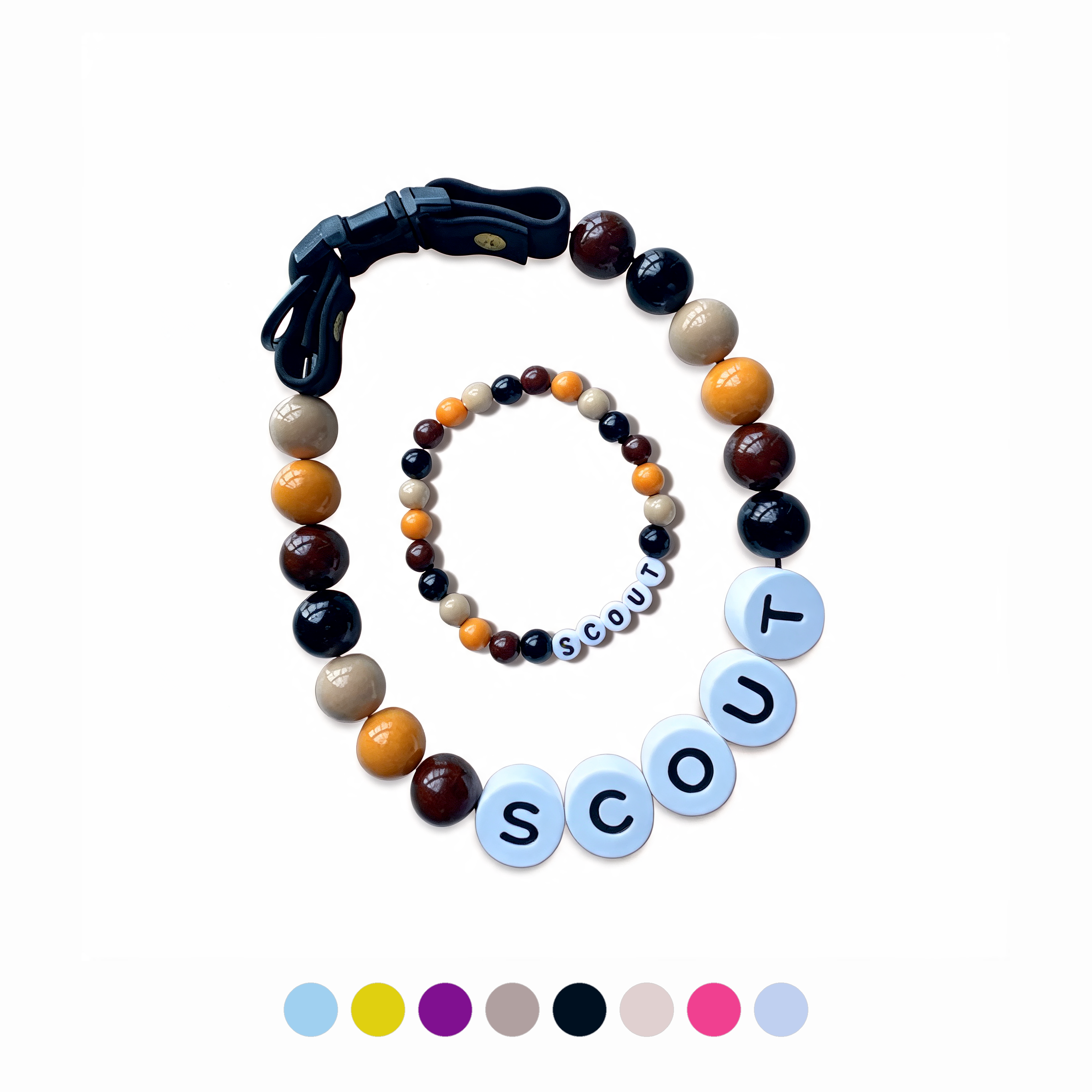 GlamourBead Custom Pearl Collar & Matching Bracelet — premium pet product from MAHGOODBOI